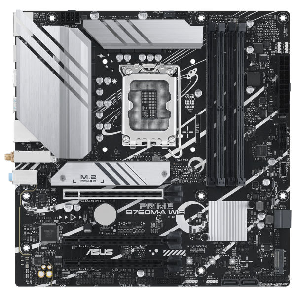 ASUS PRIME B760M-A WIFI 4xDDR5 7200 HDMI/DP 2xM.2 USB3.2 AX WiFi + BT AURA RGB 2.5Gbit LAN mATX ASUS 5X PROTECTION III Armoury Crate AI Suite 3 1700P (12.Gen 13.Gen) ANAKART