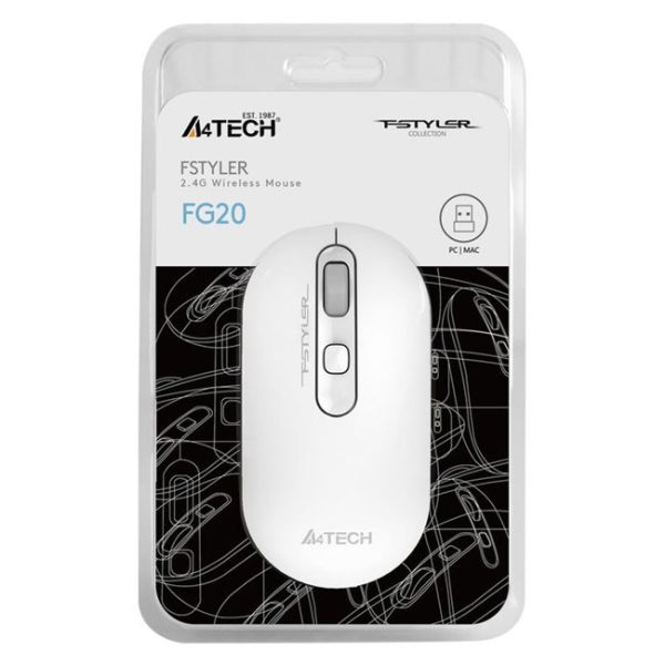 A4 TECH FG20 KABLOSUZ 2000DPI BEYAZ MOUSE