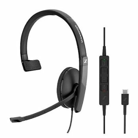 Sennheiser SC 130 USB-C CTRL Tek Taraflı USB Kablolu UC Kulaklığı