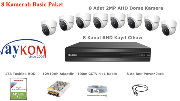 ISEE 8 Kameralı Basic Paket