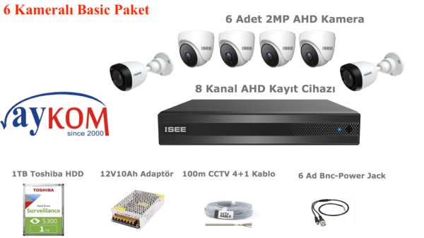 ISEE 6 Kameralı Basic Paket (2+4)