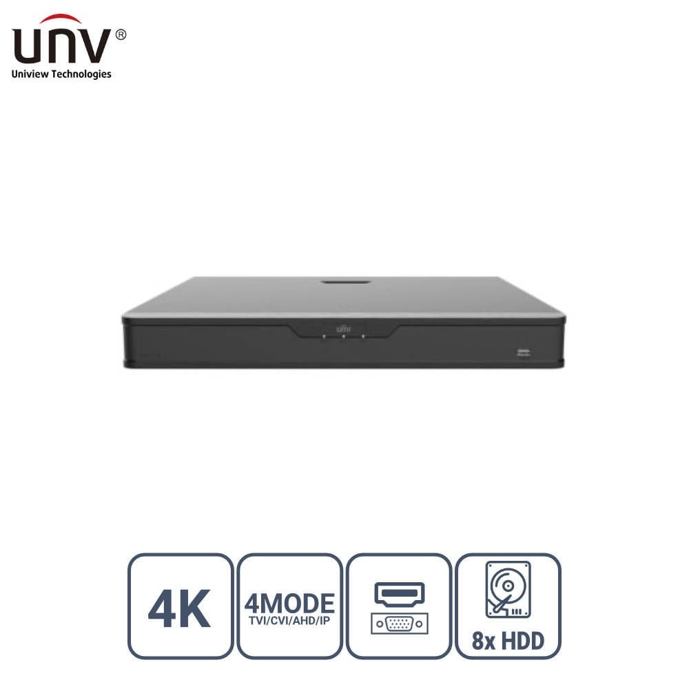 UNIVIEW XVR302-32Q3 32 KANAL 8MP 1x HDD H65+ HİBRİT DVR KAYIT CİHAZI