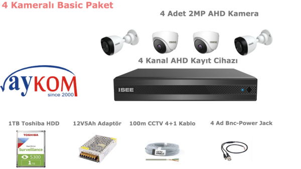 ISEE 4 Kameralı Basic Paket (2+2)