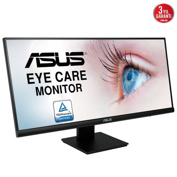 ASUS VP299CL 29 IPS 21:9 Ultra-wide FHD 2560 x 1080 1MS 75HZ DP HDM USB-C MM VESA 3YIL EYECAR FLICKER-FREE CERCEVESIZ DUSUK MAVI ISIK Monitör IPS LED MONITOR