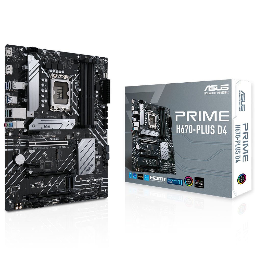 ASUS PRIME H670-PLUS D4 4xDDR4 HDMI/DP 3xM.2 1xGLAN 1700P ANAKART