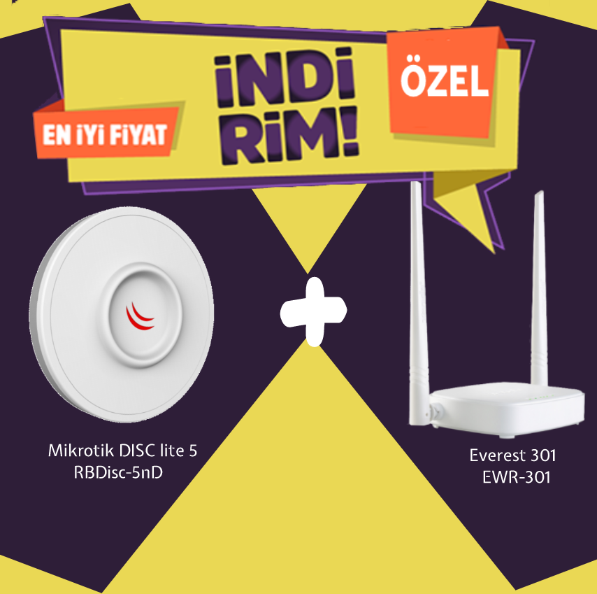 RBDisc-5nD & Everest EWR-301 Kablosuz Router Bundle Kampanya