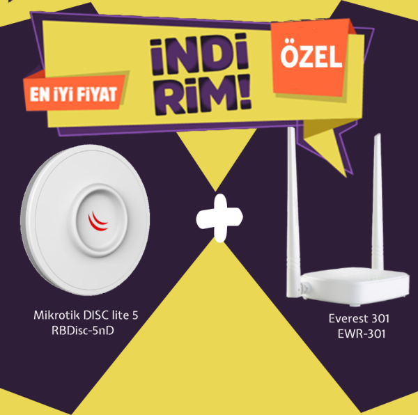 RBDisc-5nD & Everest EWR-301 Kablosuz Router Bundle Kampanya