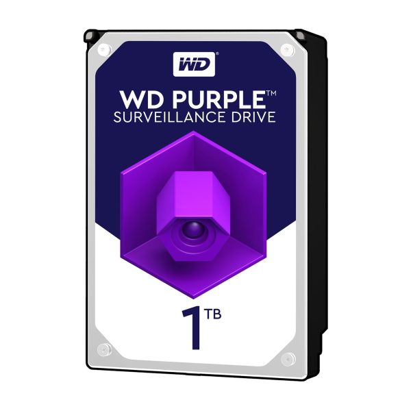 WD PURPLE 1TB 5400RPM 64MB SATA3 WD10PURZ 7/24 GUVENLIK (RESMİ DİSTİ GARANTİLİ)