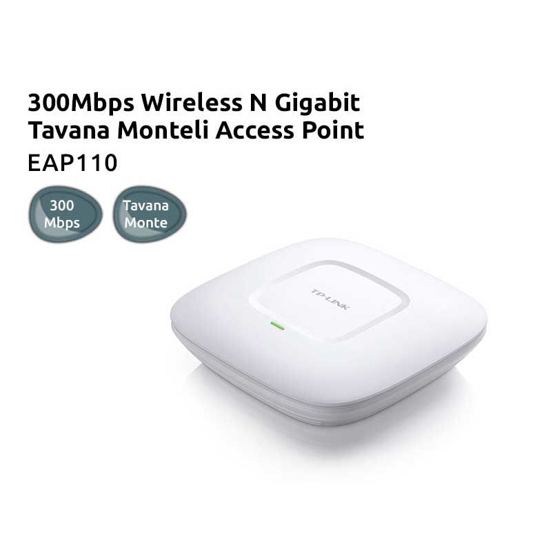 TP-LINK EAP110 300MBPS 1PORT POE 2.4GHz INDOOR ACCESS POINT