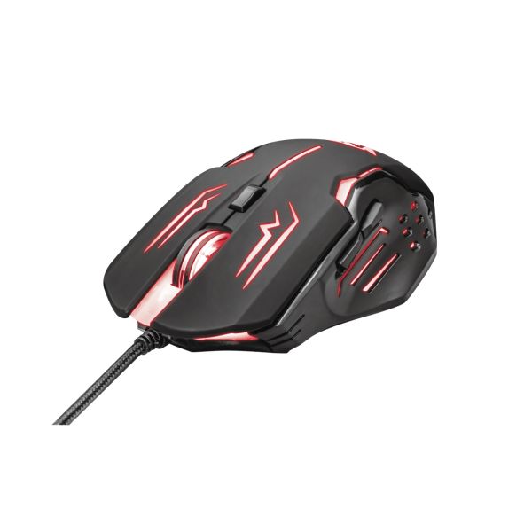 TRUST RAVA 22090 GXT 108 USB 2000DPI SİYAH RGB GAMING MOUSE