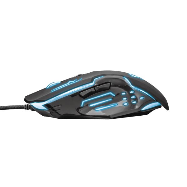 TRUST RAVA 22090 GXT 108 USB 2000DPI SİYAH RGB GAMING MOUSE