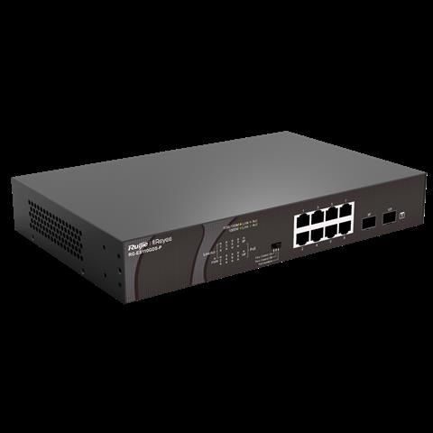 RUIJIE RG-ES110GDS-P 8 PORT 10/100/1000 8 PORT POE 2 PORT UPLINK 120W YONETILEMEZ DESKTOP SWITCH