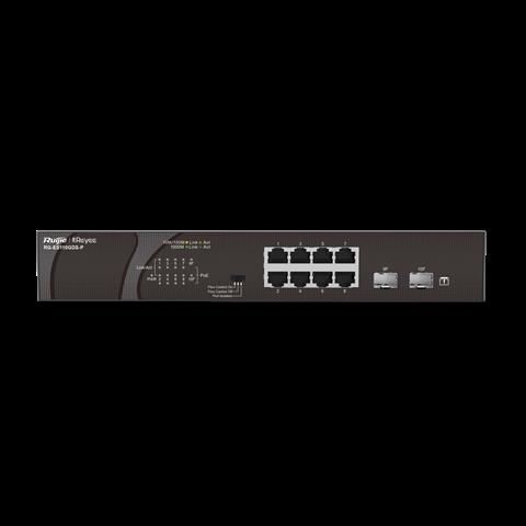 RUIJIE RG-ES110GDS-P 8 PORT 10/100/1000 8 PORT POE 2 PORT UPLINK 120W YONETILEMEZ DESKTOP SWITCH