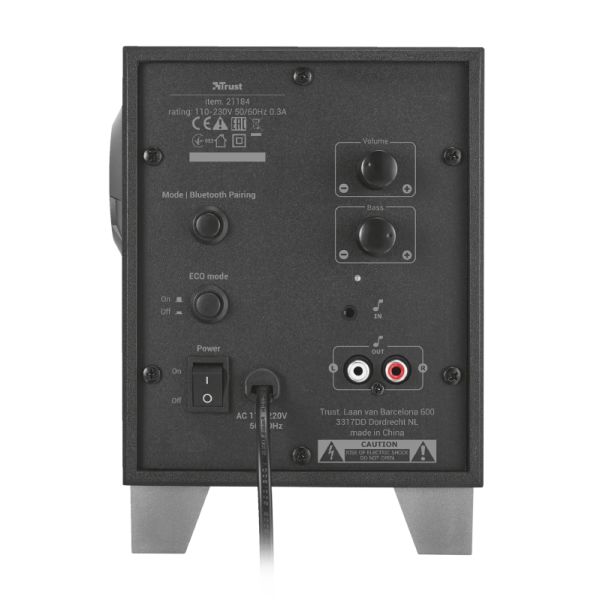 TRUST EVON 21184 2+1 15W RMS SİYAH HOPARLÖR
