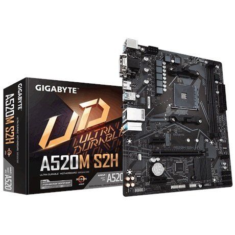 GIGABYTE  A520M-S2H 2xDDR4 VGA+DVI+HDMI 1xM2 AM4 ANAKART