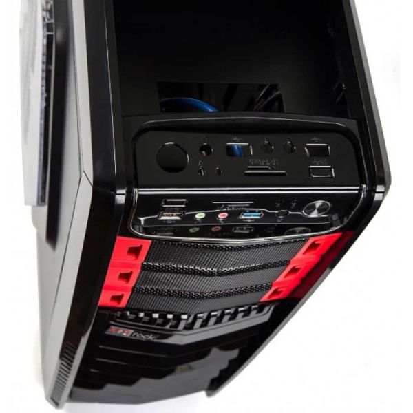 REDROCK G901BR GAME PSU'suz 1x12CM FAN MIDI TOWER PENCERELİ 1xUSB2.0/1xUSB3.0 1xAUDIO SİYAH KIRMIZI KASA