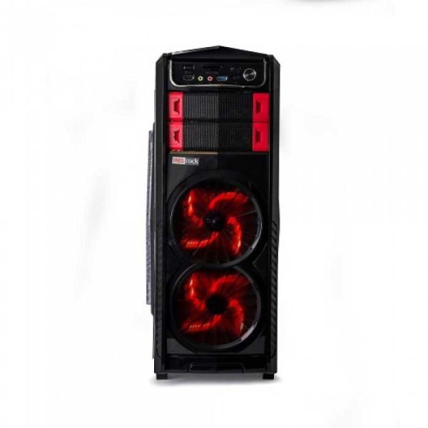 REDROCK G903BR GAME PSU'suz 1x12CM FAN MIDI TOWER PENCERELİ 1xUSB2.0/1xUSB3.0 1xAUDIO SİYAH KIRMIZI KASA