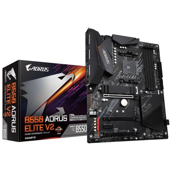 GIGABYTE B550 AORUS ELITE V2 4xDDR4 DP/HDMI 1xM.2 AM4 ANAKART, Dual PCIe 4.0/3.0 x4 M.2 with Dual Thermal Guards, 2.5GbE LAN, Front USB Type-C™, RGB FUSION 2.0, Q-Flash Plus