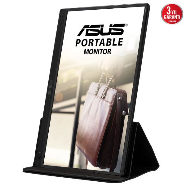 ASUS ZENSCREEN MB166C 15.6 TASINABILIR USB MONITOR IPS 1920x1080 5MS USB-C 3YIL MAT EKRAN DUSUK MAVI ISIK