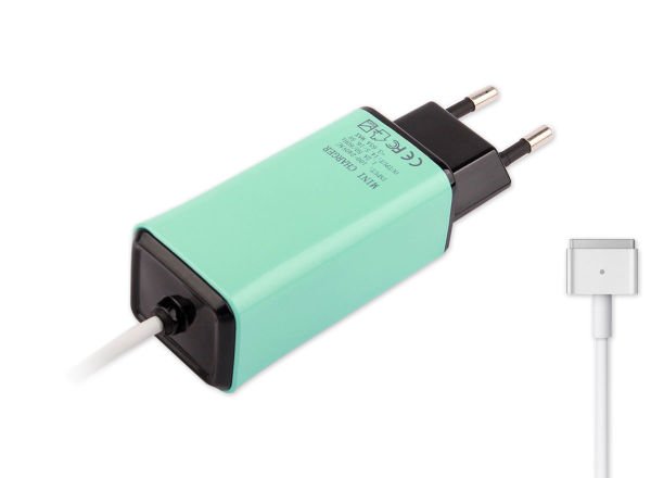 RETRO-Color, Apple MacBook 45W-60W MagSafe 2 Mini Adaptör - Turkuaz