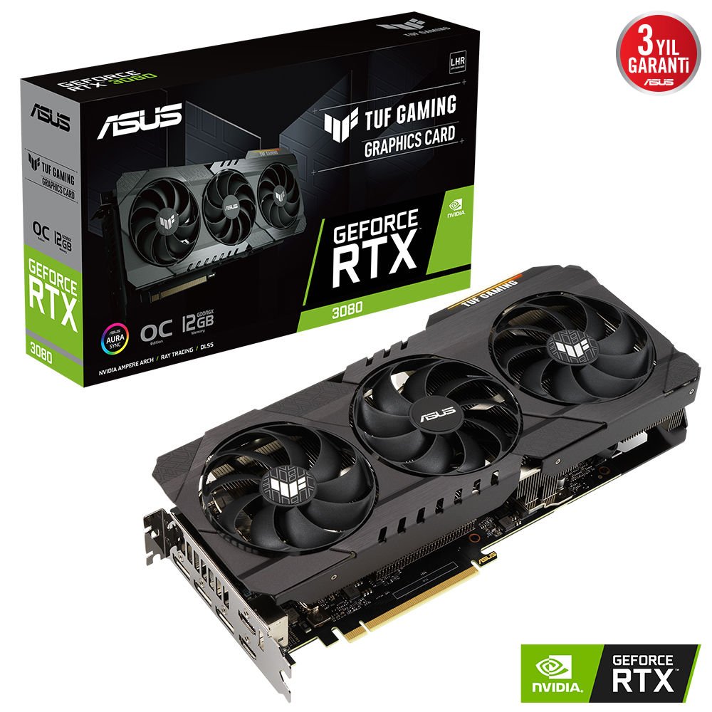 ASUS TUF-RTX3080-O12G-GAMING RTX3080 12GB GDDR6X 384 Bit 3xDP/2xHDMI