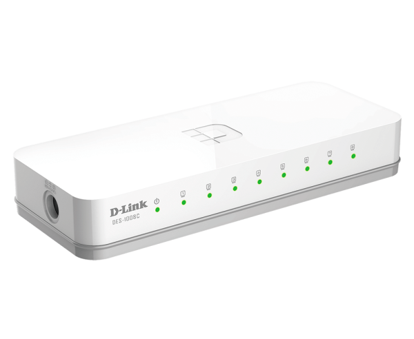 D-Link 8 port 10/100Base-T unmanged switch (plastic casing) EU Plug