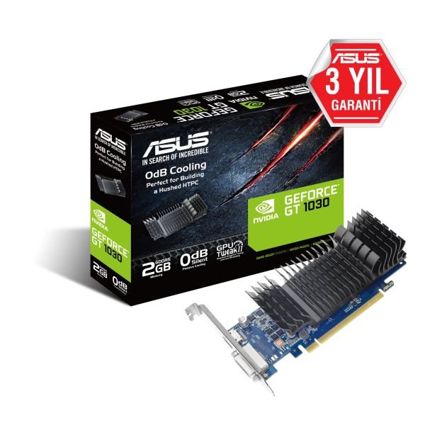 ASUS GT1030-SL-2G-BRK GT1030 LOW PROFILE 2GB DDR5 64Bit VGA/DVI/HDMI 16X