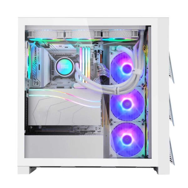 DRAGOS AIR 1000W 80+ GOLD 4x12CM ARGB FAN ATX USB3.0 + TYPE C BEYAZ GAMING KASA