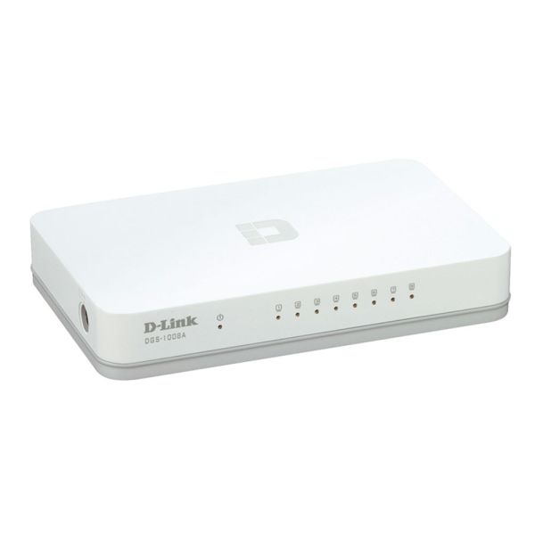 D-Link 8 port 10/100/1000Base-T unmanaged gigabit switch , EU plug