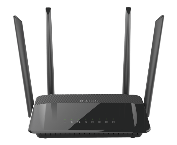 D-Link Wireless AC 1200 Dual Band (11a/b/g/n/ac) Router, 4 x Etherent ports, 4 external antennas, VPN support, Multiple operational mo