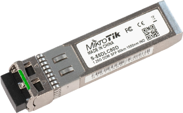 Mikrotik S-55DLC80D 80KM SFP Fiber Modül Single Mod