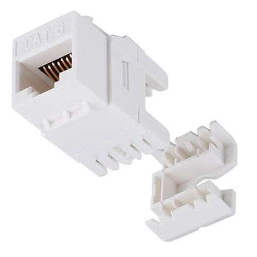 ODS CAT6 UTP 180 DEGREE KEYSTONE JACK WHITE 03C6180KJWT ( ZIRHSIZ)