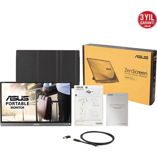 ASUS ZENSCREEN MB16ACE 15.6'' 5MS 1920x1080 USB TYPE-C TAŞINABİLİR LED MONITOR