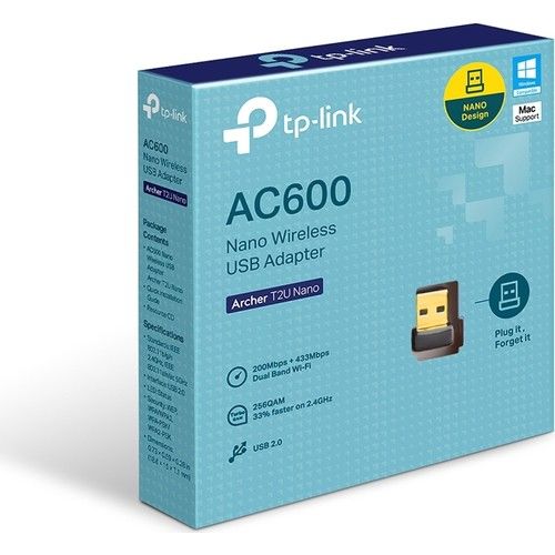 TP-LINK ARCHER T2U NANO AC600 600MBPS USB WIRELESS ADAPTÖR