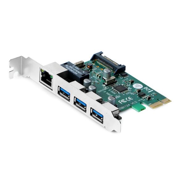 DARK DK-NT-PEGLANU3 3xUSB 3.0+ PCI-E 10/100/1000 ETHERNET-КАРТА