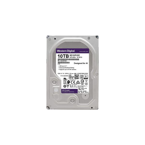 WD PURPLE 10TB 7200RPM 256MB SATA3 6Gbit/sn WD102PURZ 7/24 HDD