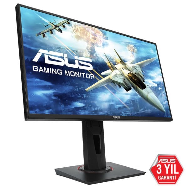 ASUS GAMING LED VG258QR 24.5'' 0.5MS 165HZ 1920x1080 DP HDMI DVI MM FREESYNC VE G-SYNC UYUMLU VESA/PIVOT EYECARE FLICKER-FREE GAMING MONİTÖR