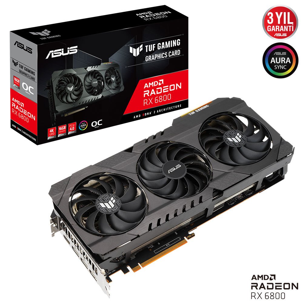 ASUS TUF-RX6800-O16G-GAMING 16GB GDDR6 256Bit 3xDP/1xHDMI PCI-E 4.0