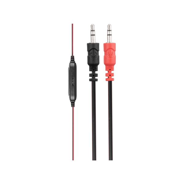 RAMPAGE SN-R1 SİYAH/KIRMIZI MİKROFONLU KULAKLIK 3,5 MM SOKET