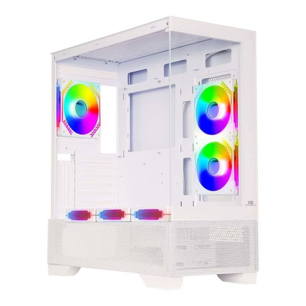 POWER BOOST JBST-PBP4308BW SEA VİEW 750W 80+ BR 6x12CM RGB FAN E-ATX PENCERELİ USB3.0 BEYAZ KASA