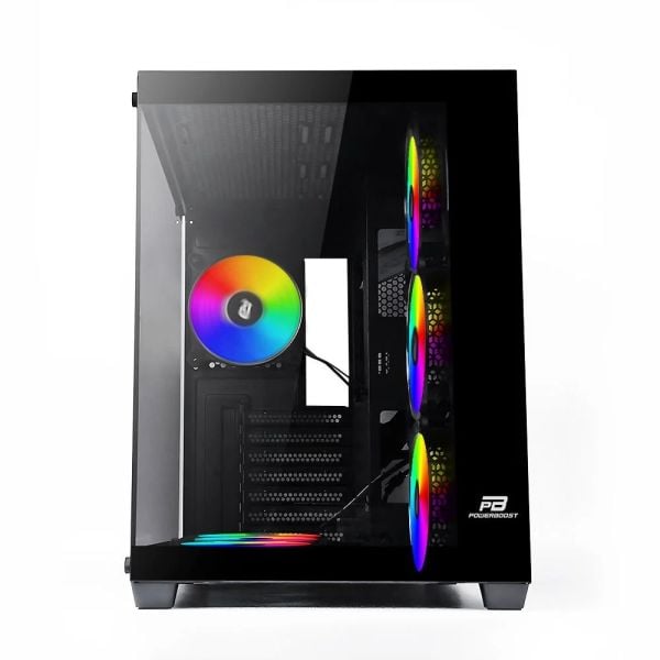 POWER BOOST JBST-PBPV005BB SEA VİEW PSU YOK 7x12CM ARGB FAN ATX PENCERELİ USB3.0 SİYAH KASA