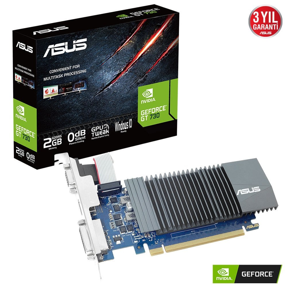 ASUS GT730 2GB DDR5 64Bit VGA/DVI/HDMI 16X DX12 GT730-SL-2GD5-BRK