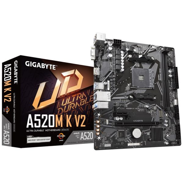 GIGABYTE A520M-K-V2 2xDDR4 VGA+HDMI 1xM2 AM4 ANAKART