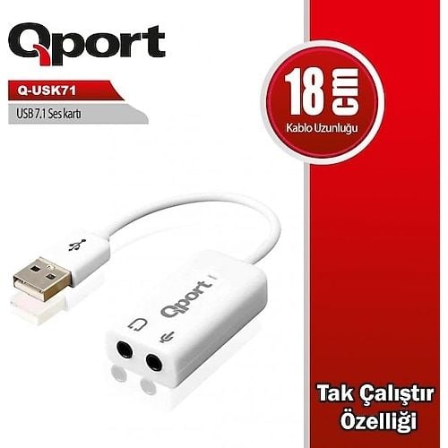 QPORT Q-USK71 USB TO SOUNDCARD 7.1 USB SOUND CARD