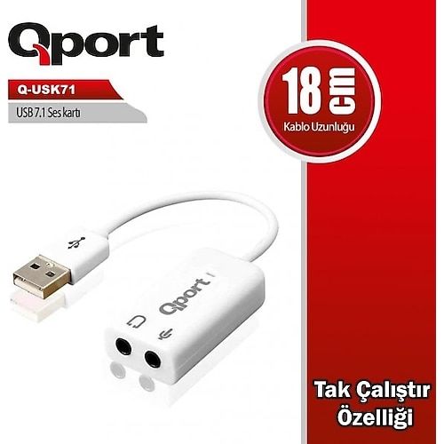 QPORT Q-USK71 USB НА ЗВУКОВУЮ КАРТУ 7.1 USB ЗВУКОВАЯ КАРТА