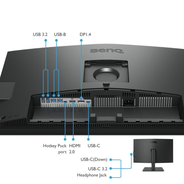 BENQ PD2705U 27'' 5MS 4K HDR 3840x2160 DP/HDMI/TYPE-C PIVOT SRGB REC709 DUALVIEW IPS LED TASARIM MONİTÖR