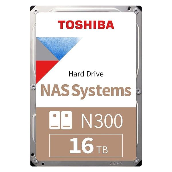 TOSHIBA N300 16TB 7200RPM 512MB SATA3 6Gbit/sn HDWG51GUZSVA NAS HDD