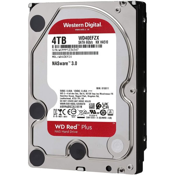 WD RED PLUS 4TB 5400RPM 128MB SATA3 6Gbit/sn WD40EFZX NAS HDD