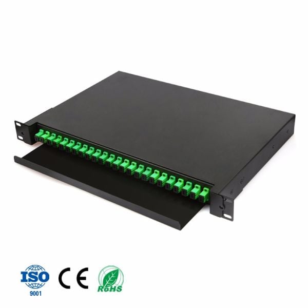 24 Core SC-APC Hazır Panel - 1U Rack