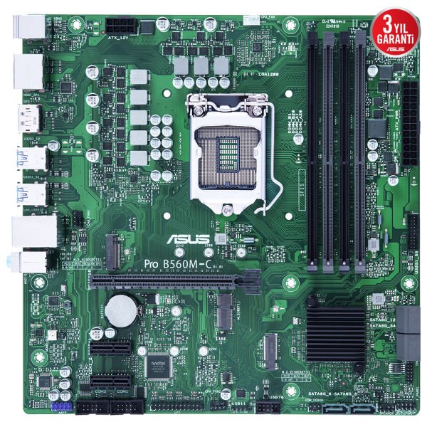 ASUS PRO-B560M-C-CSM B560 4xDDR4 2xDP/1xHDMI 1xGLAN 2x M.2 1200Pin ANAKART